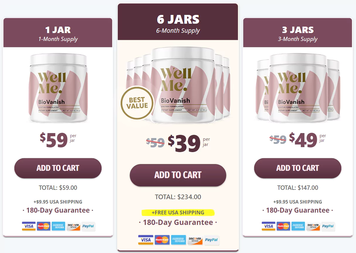 BioVanish Pricing