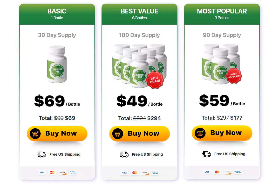 Claritox Pro Pricing