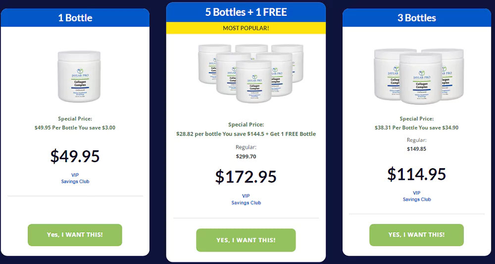 Collagen Complex Pricing