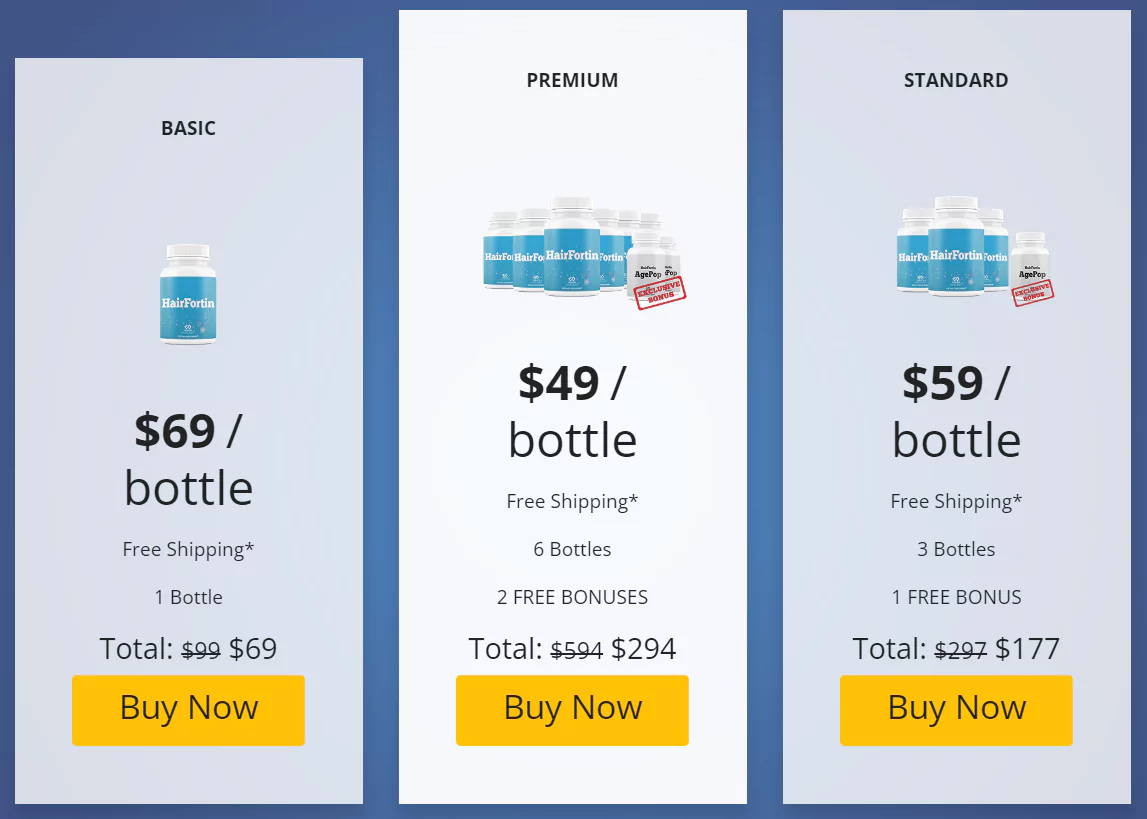 HairFortin Pricing