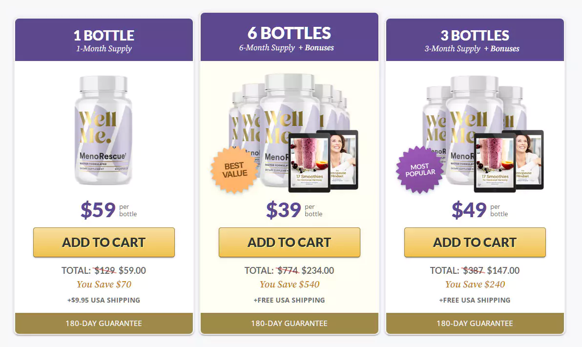 MenoRescue Pricing