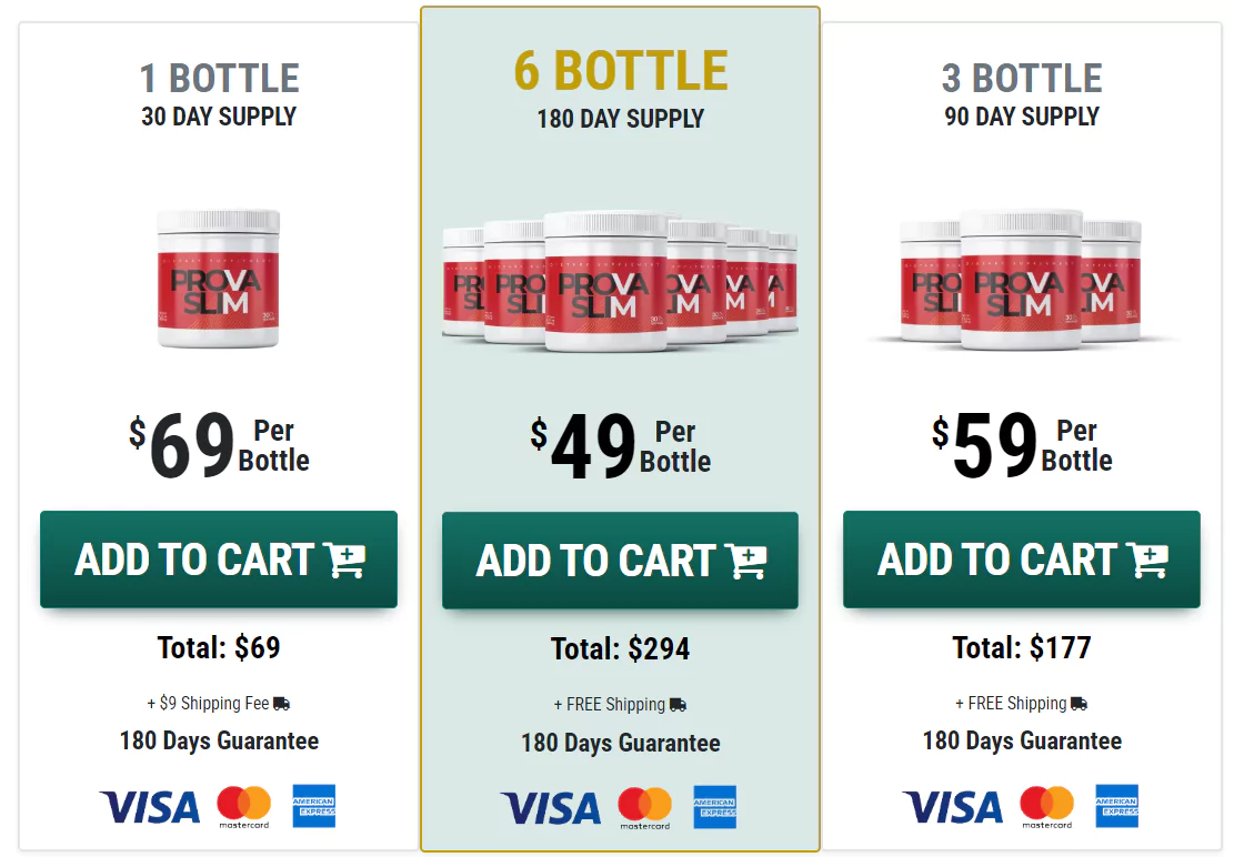 ProvaSlim Pricing