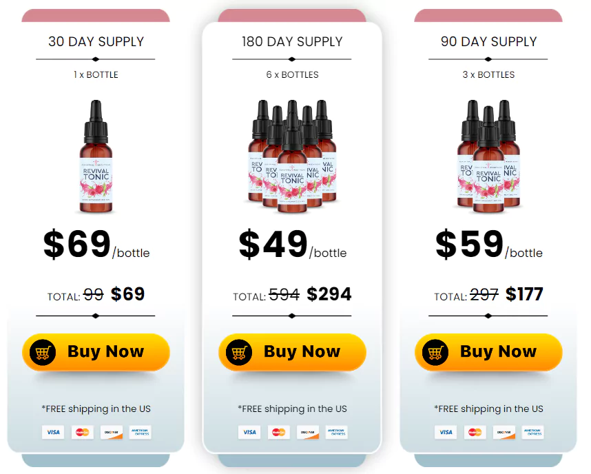 Revival Tonic Pricing