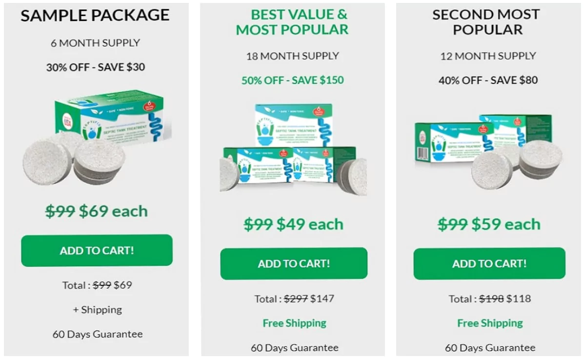 Septifix Pricing