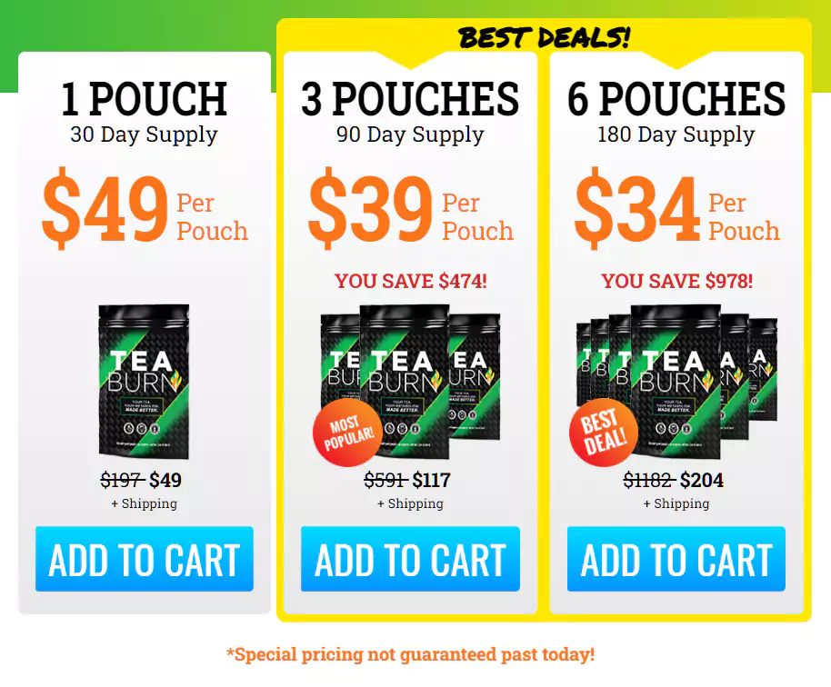 Tea Burn Pricing
