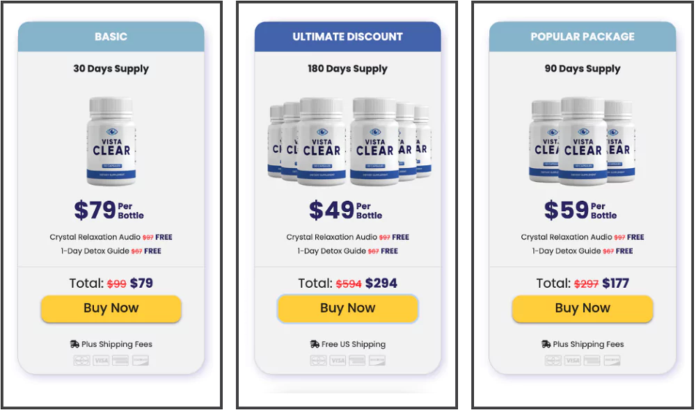 Vista Clear Pricing